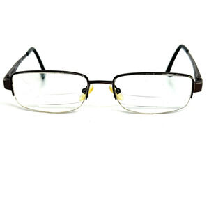 Safilo Elasta 188t Brown 01J0 Semi Rim‎ Titanium Eyeglasses 54-18-140 h13889
